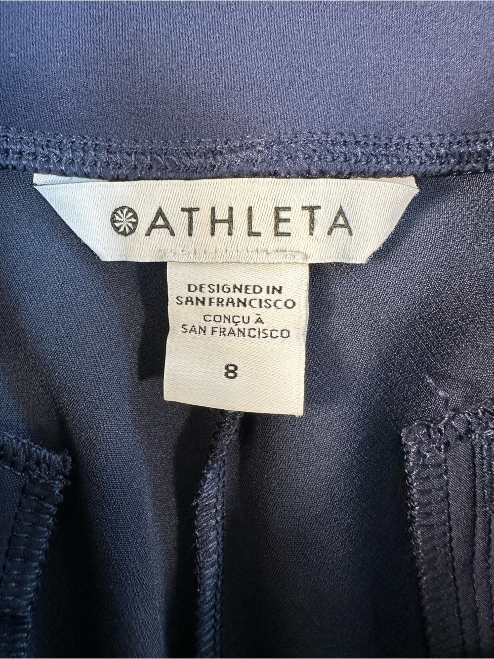 Athleta Endless High Rise Pant Navy Pull-On Stretch Slim Ankle Trouser Size 8 - Picture 7 of 9